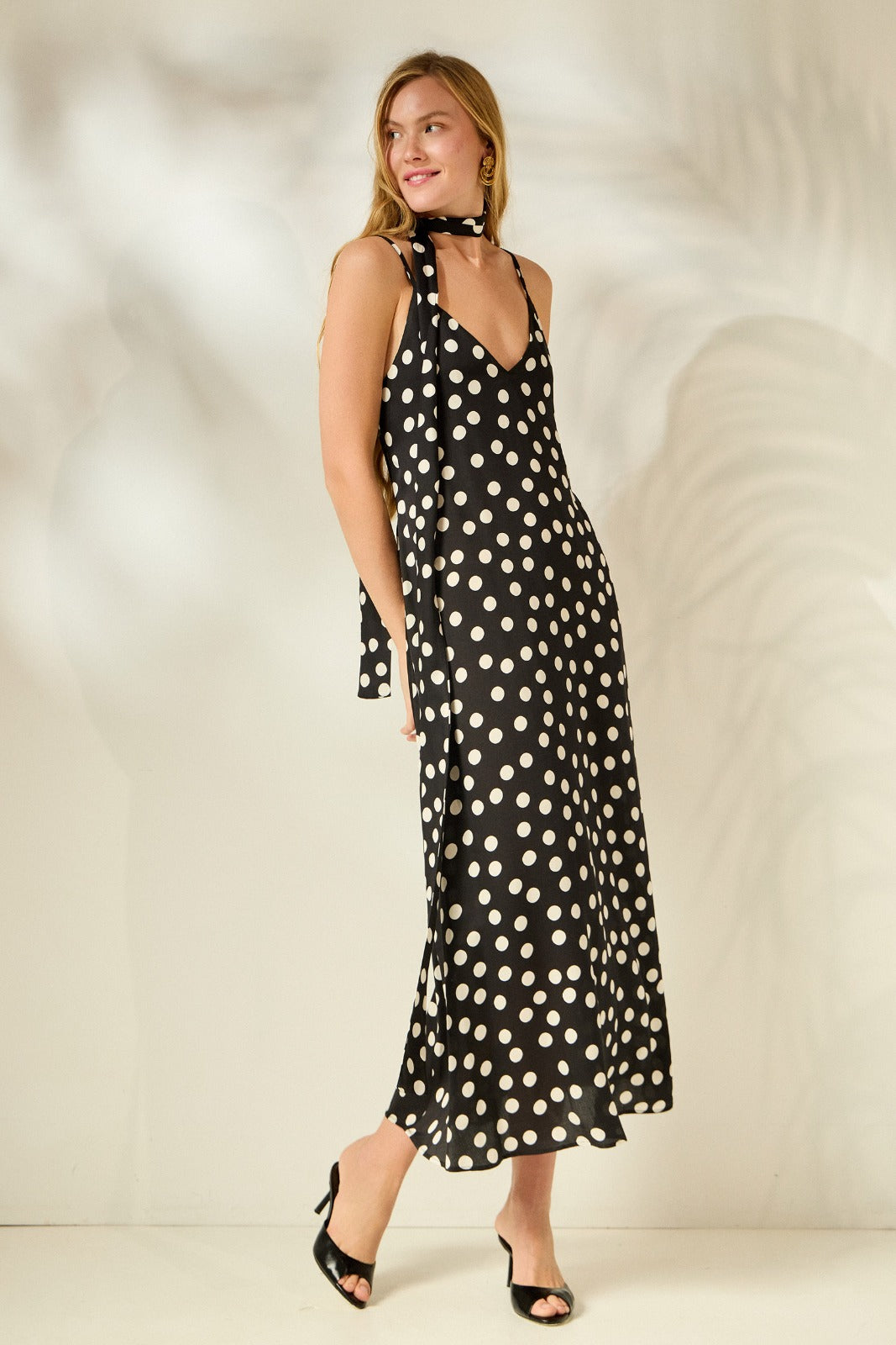 ERIANA DRESS BLACK POLKA DOTS