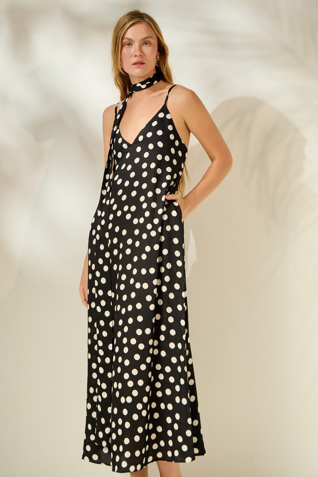 ERIANA DRESS BLACK POLKA DOTS