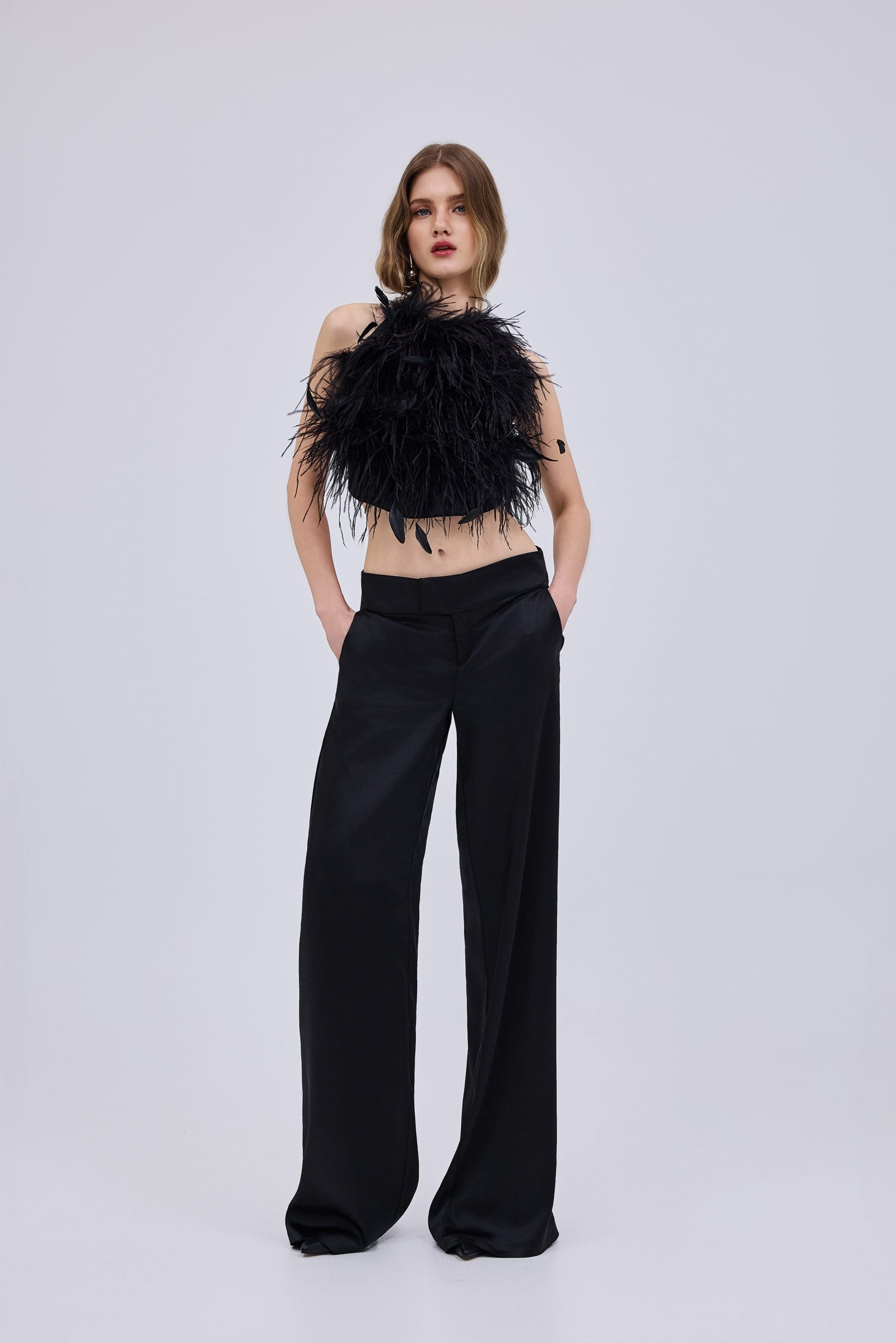 Satin Black Pants