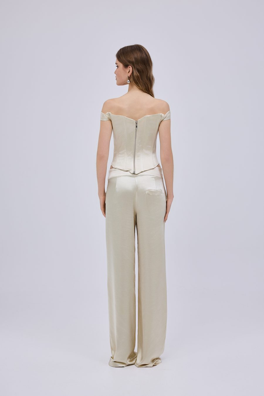 Satin Ivory Pants