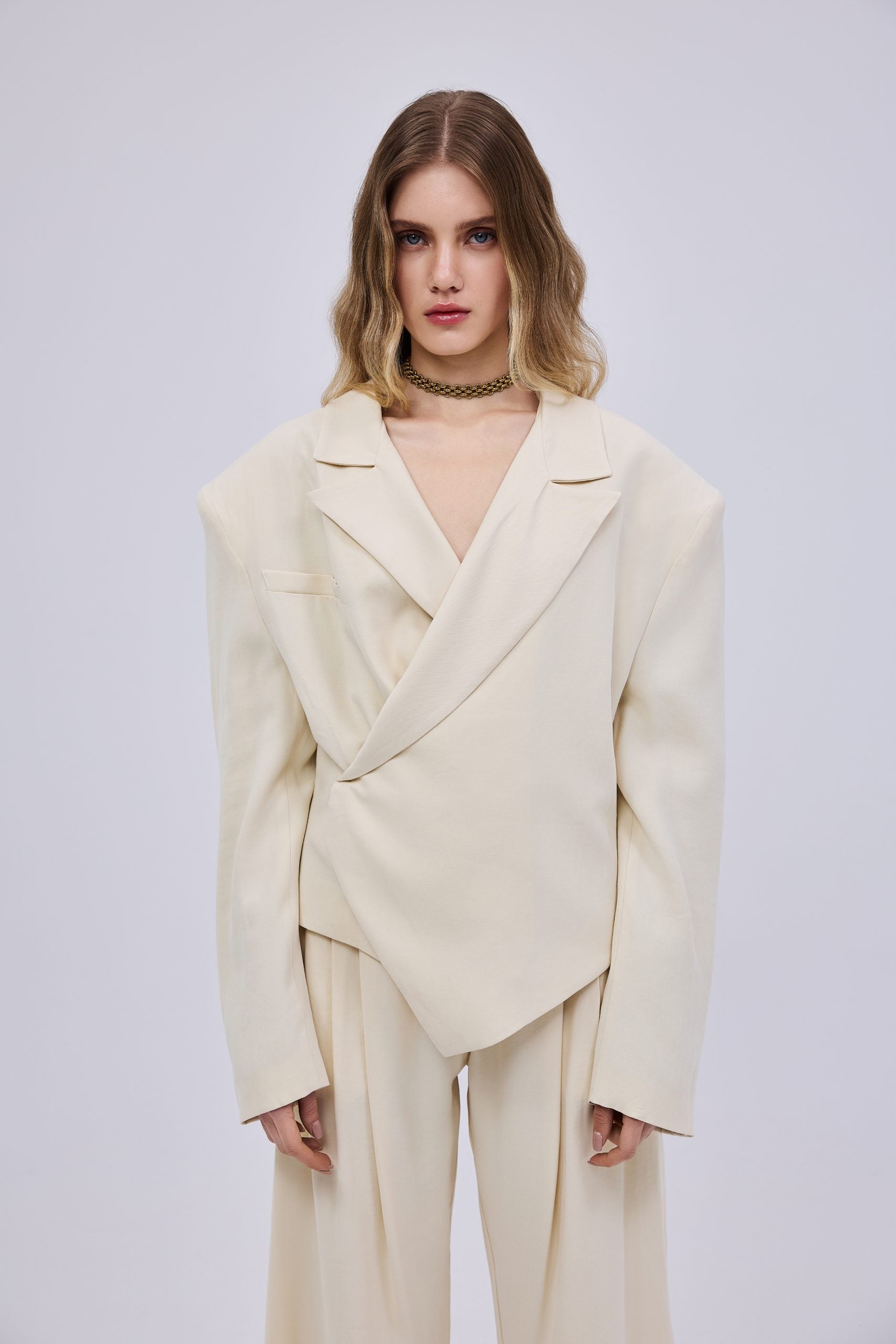 Twill Blazer Ivory