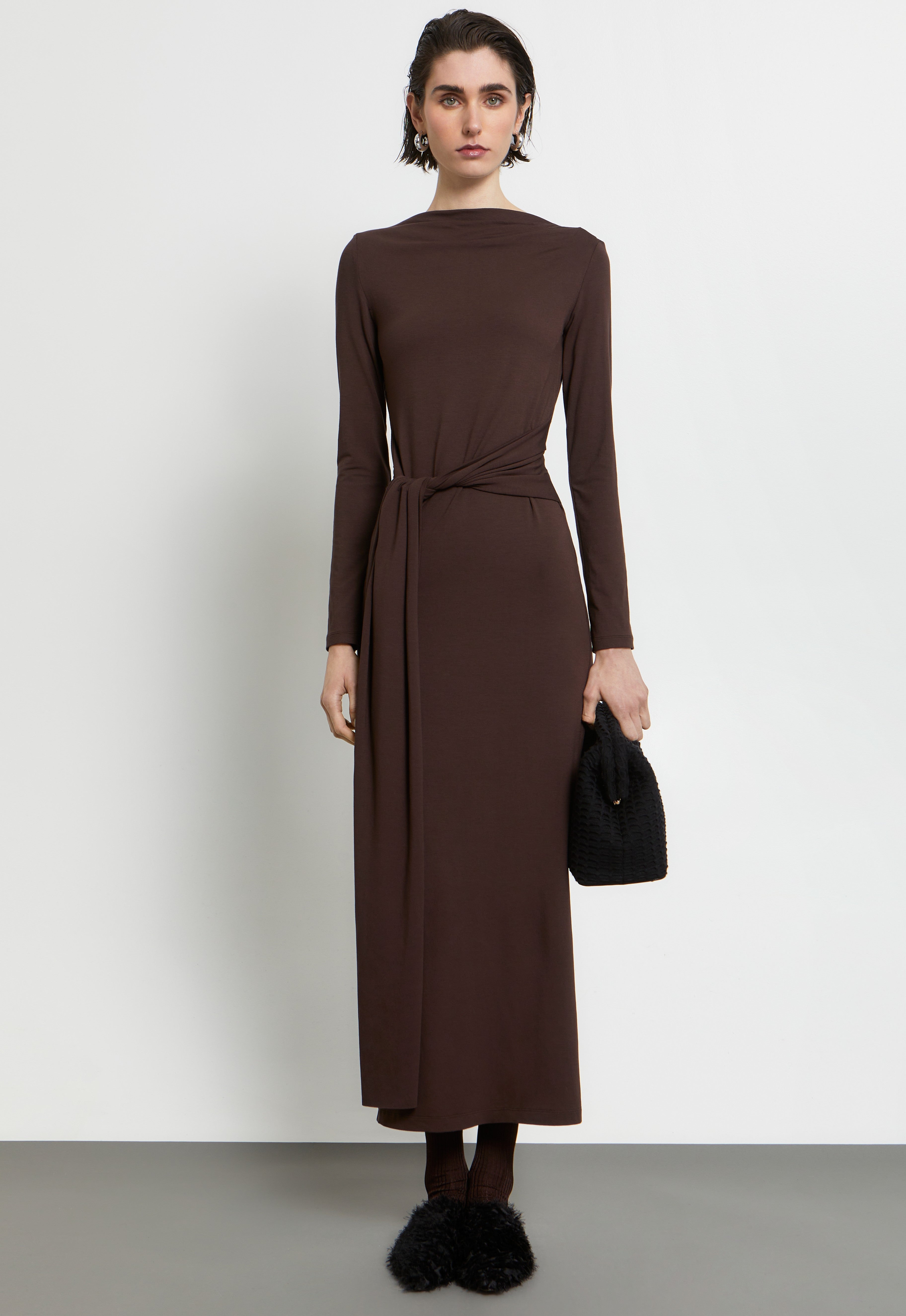 W26269 OPEN BACK DRESS  WITH TIES