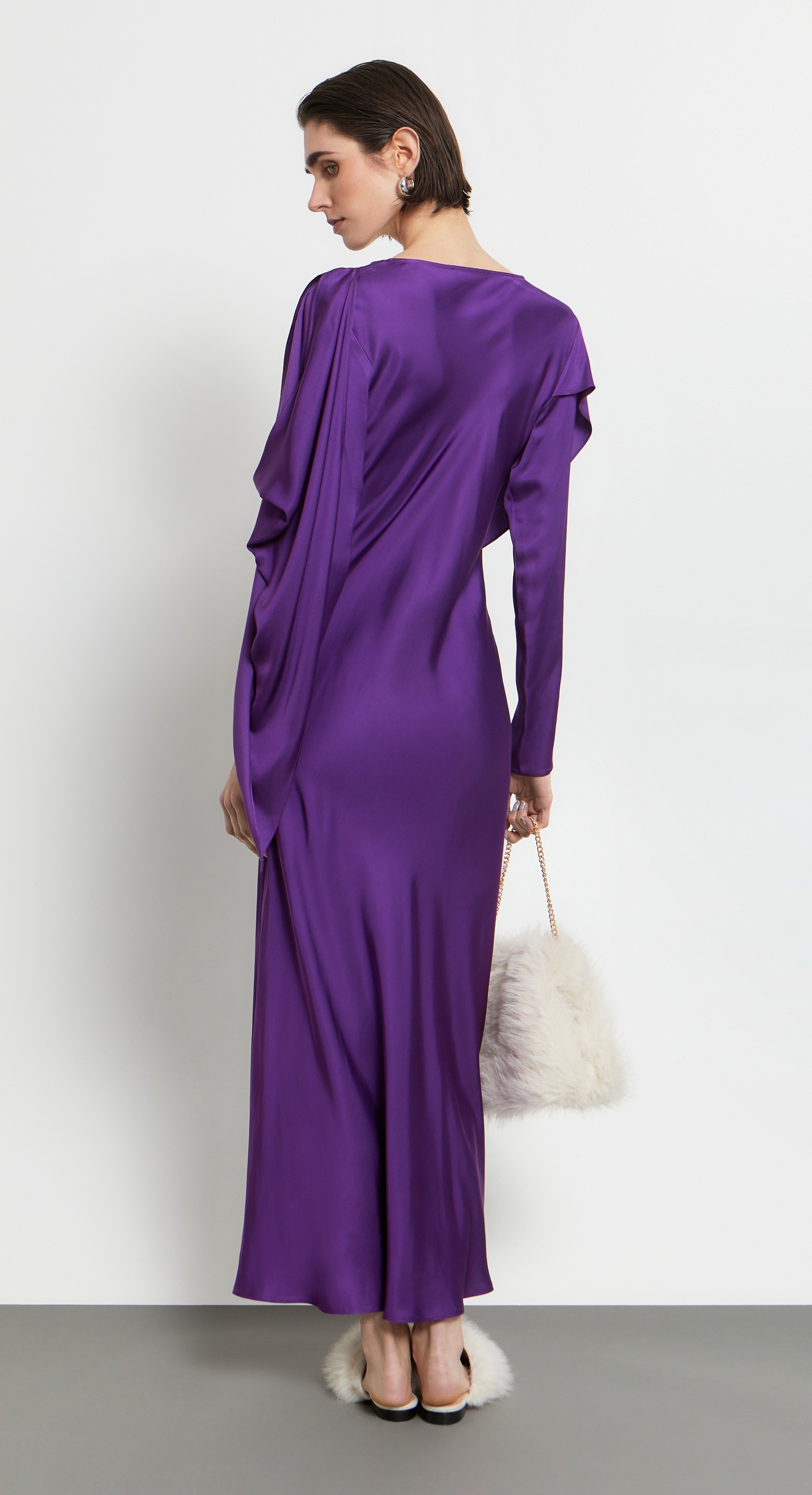 W26308 MIDI LONGSLEEVE DRESS  WITH PANELS