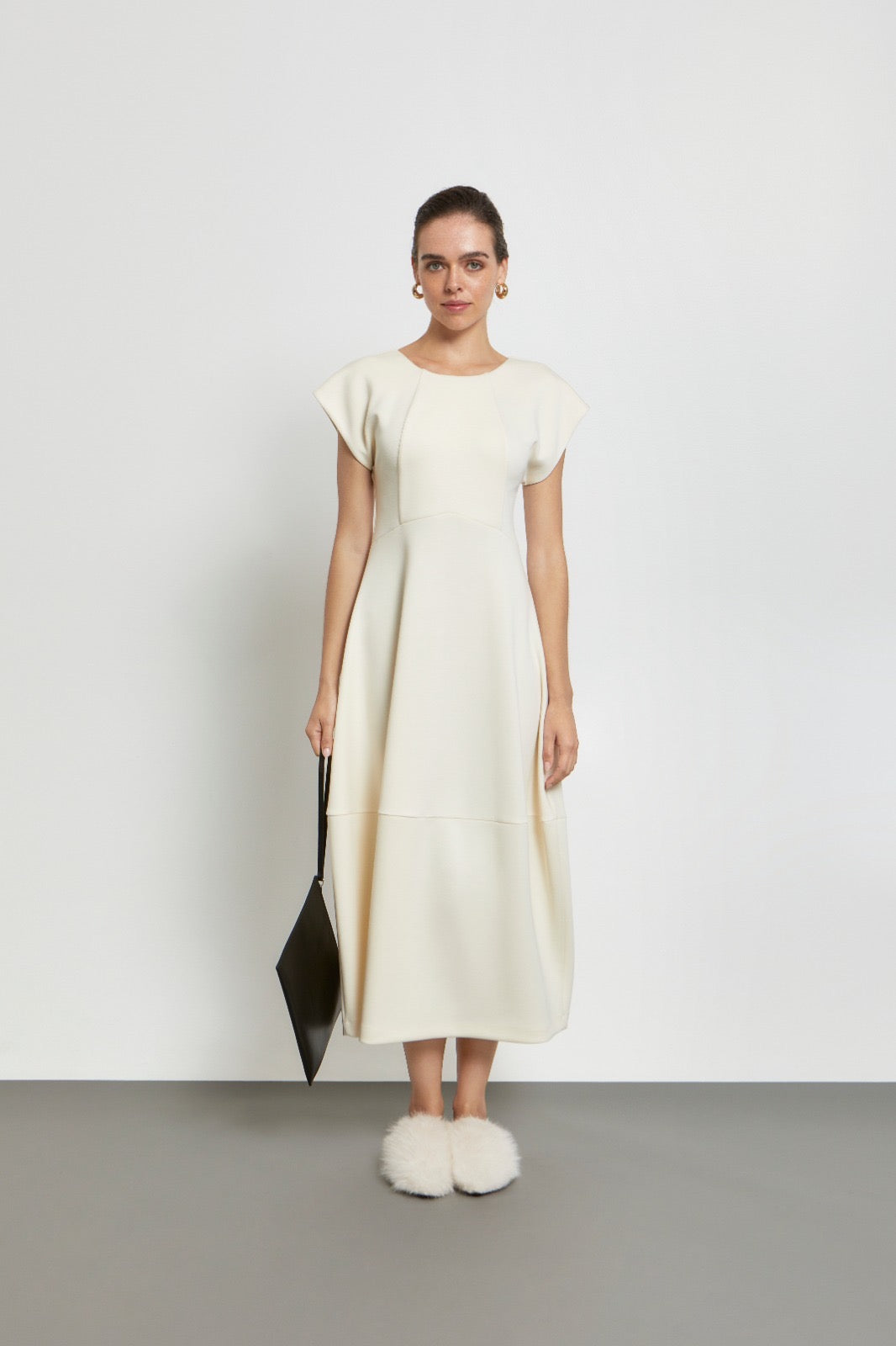 W26255 SIZES PRICE MIDI SHORTSLEEVE DRESS