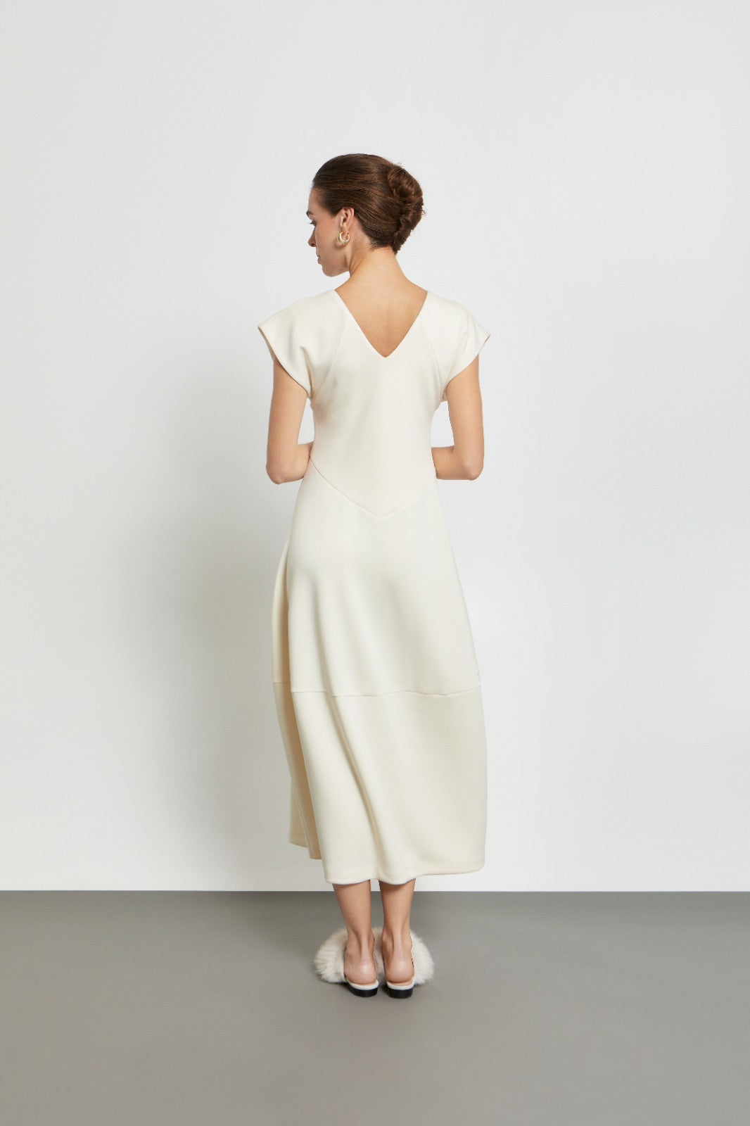 W26255 SIZES PRICE MIDI SHORTSLEEVE DRESS