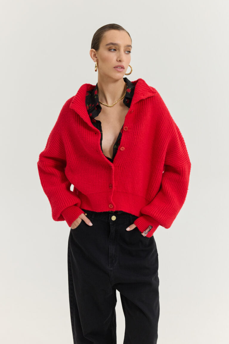 Martinez Cardigan (Red)