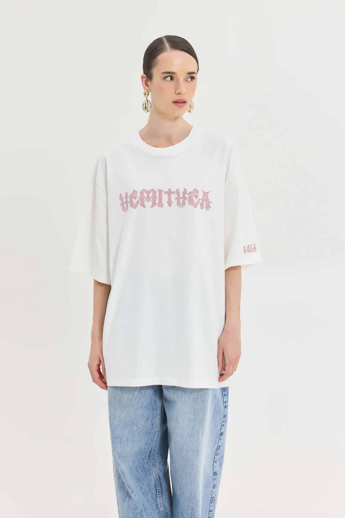 Cheetah Off White T-Shirt (Metal Vibes)