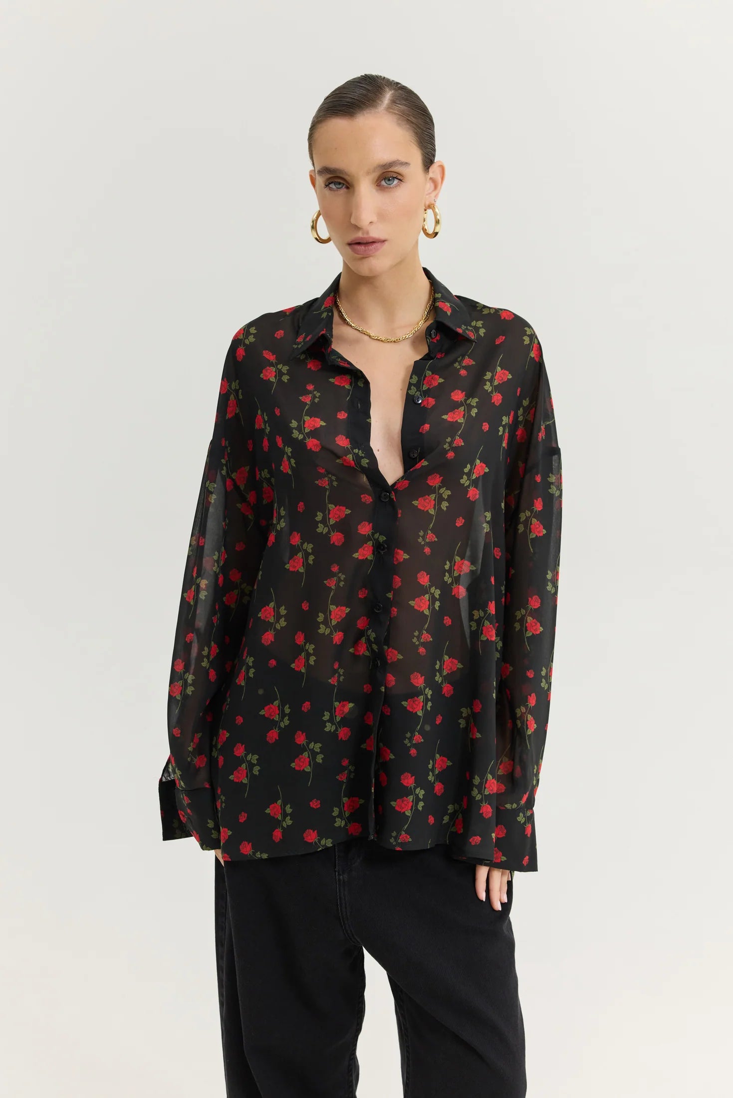 Heather Shirt (Hidden Rose Black)