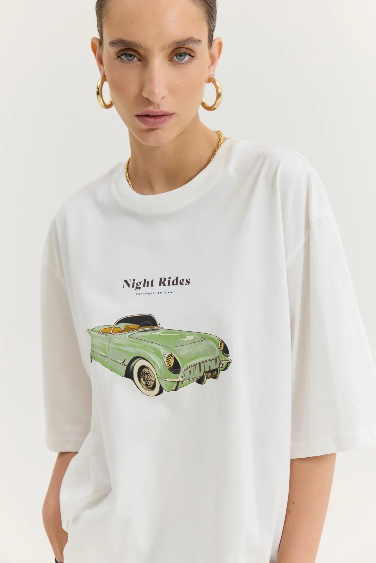 Cheetah T-Shirt (Retro Car Off-White)