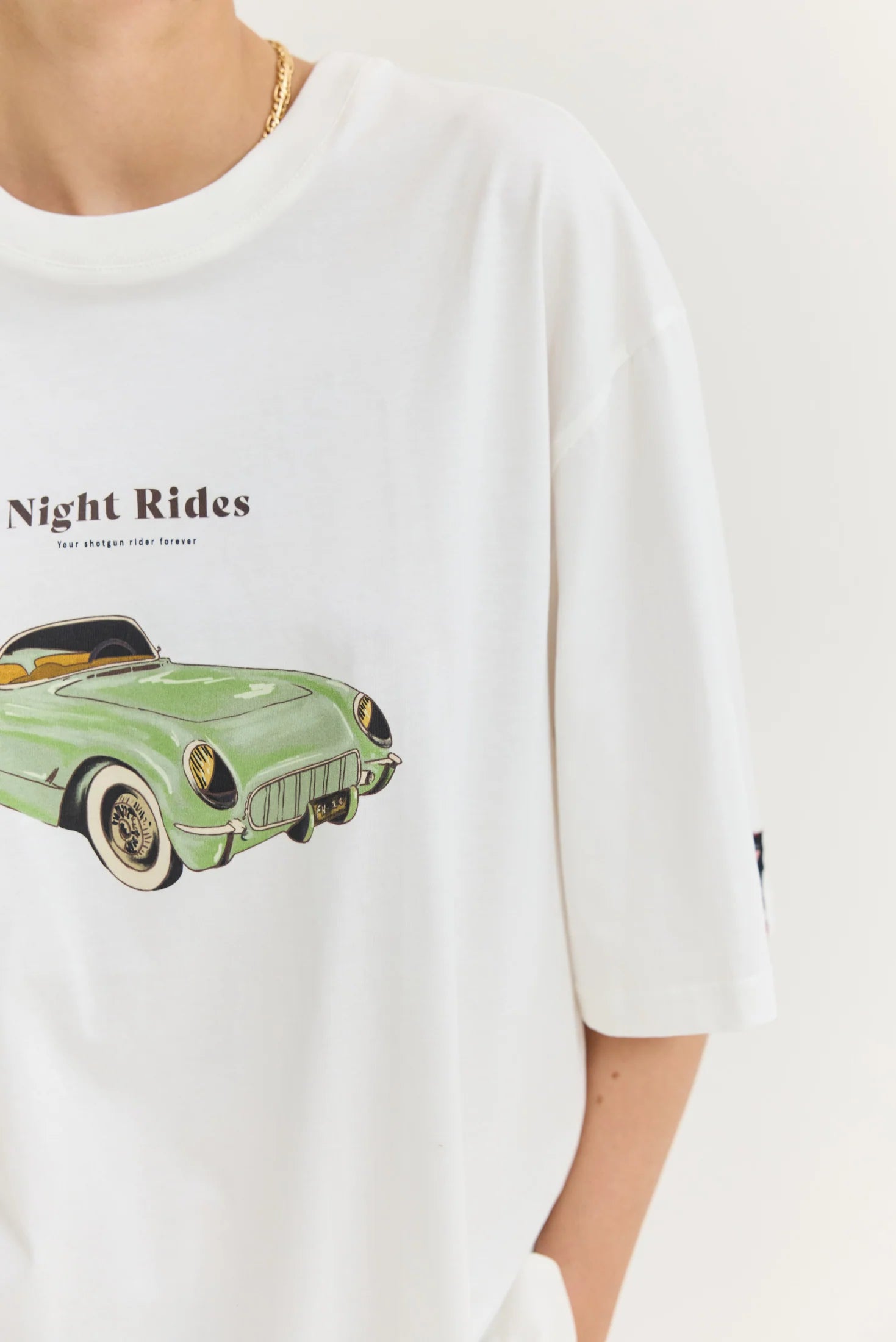 Cheetah T-Shirt (Retro Car Off-White)