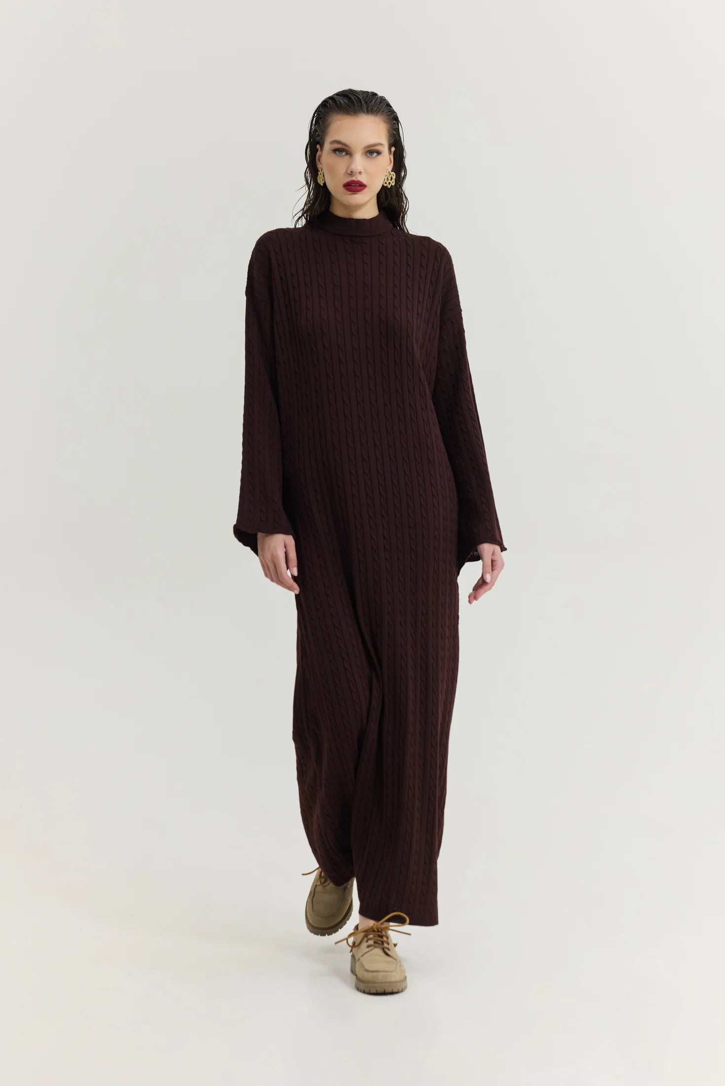 Aviation Dress (Brown)