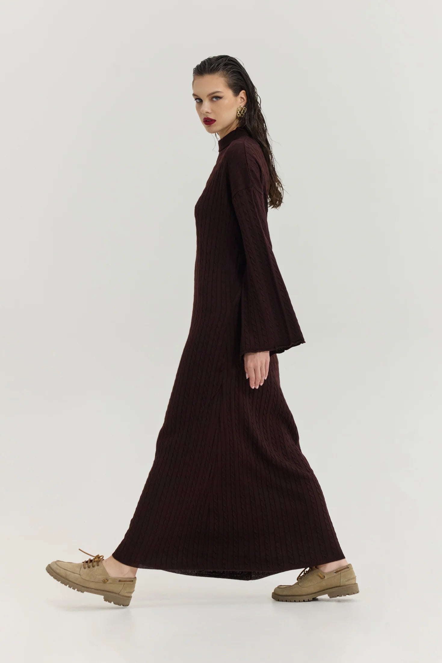 Aviation Dress (Brown)