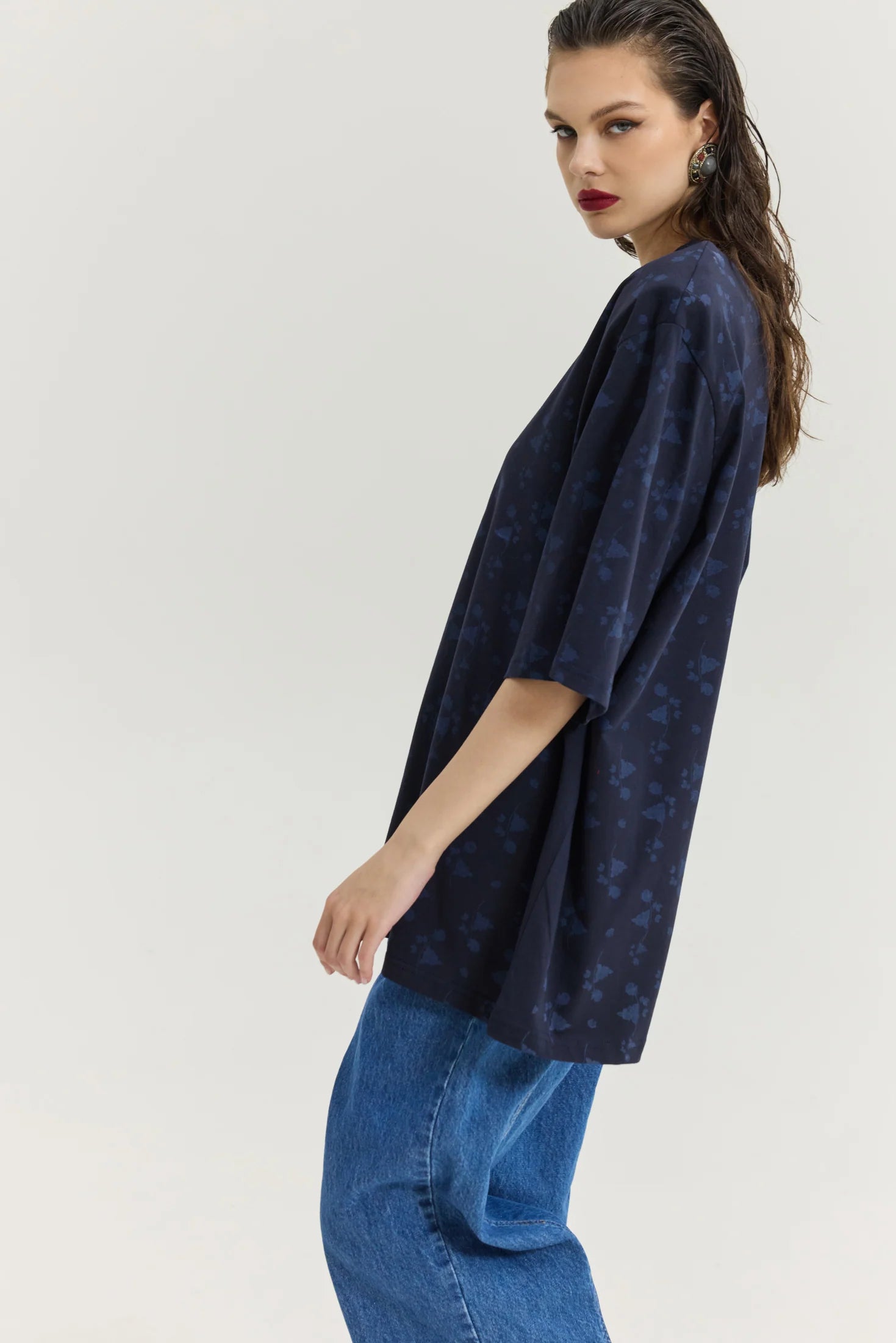 Sahara Flower T-shirt (Dark Blue)